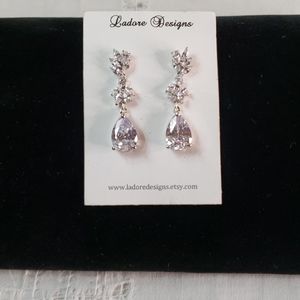 Earrings New Ladore long crystal teardrop